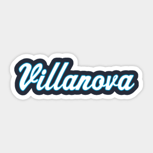 Villanova Retro Script Sticker